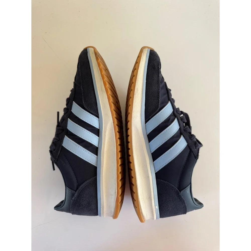 Adidas Run 70s 2.0 Cloudfoam Sneaker Navy Blue Light Blue Gum Sole Mens 8.5